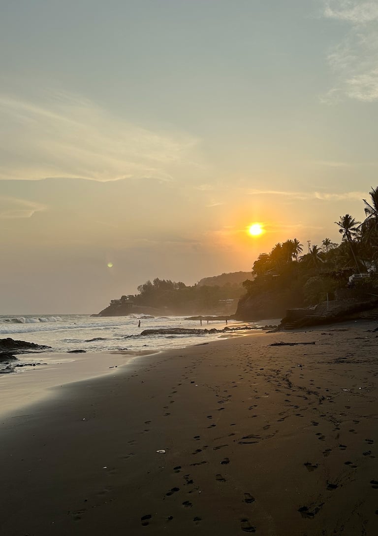 sunset at bitcoin beach el salvador