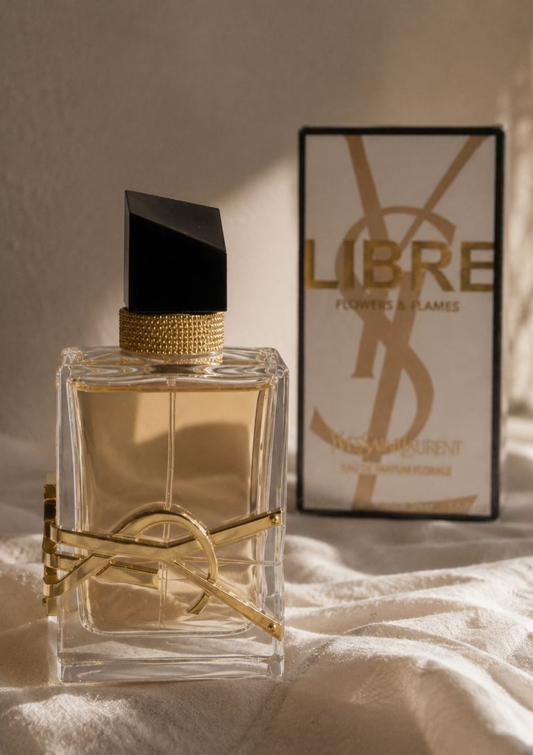 YSL Libre perfume with warm floral notes in a luxury feminine beauty and clean girl aesthetic