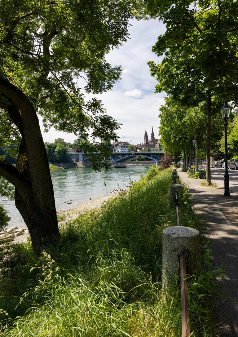 Blick über den Rhein zum Basler Münster – Beispielbild aus dem Allrounder Fotokurs Basel.