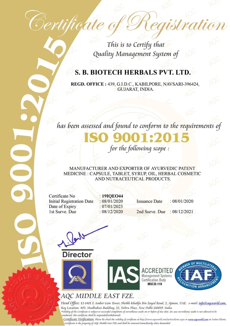 ISO 9001 : 2015 CERTIFICATE