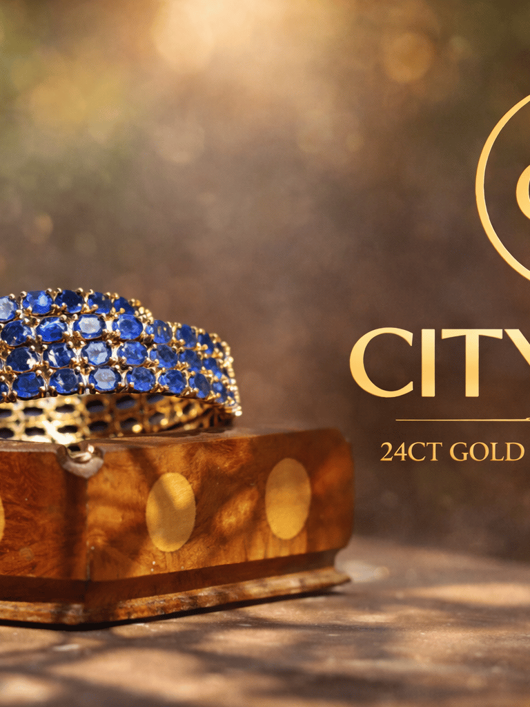 City Girl Jewellery - citygoldbangles - 18 Carat Gold Plated  - Party Wear - Bangles Set