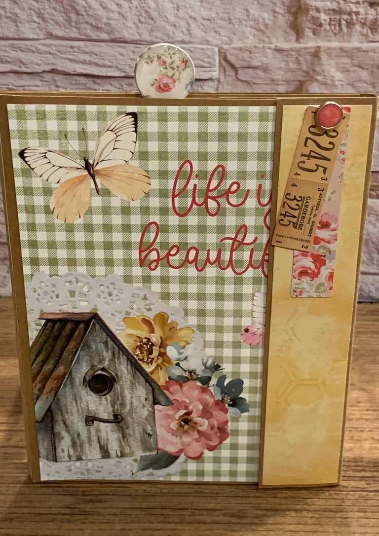 Life is Beautiful Handmade 6 × 8 Photo Folio