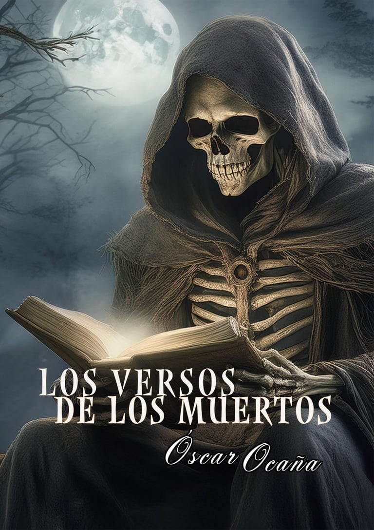 Portada del poemario Los Versos de los Muertos de Óscar Ocaña Parrón
