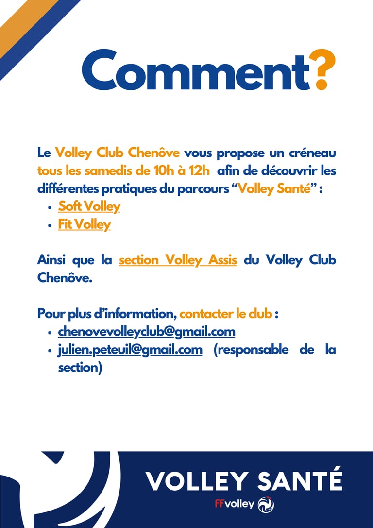 Descriptif volley assis et volley santé