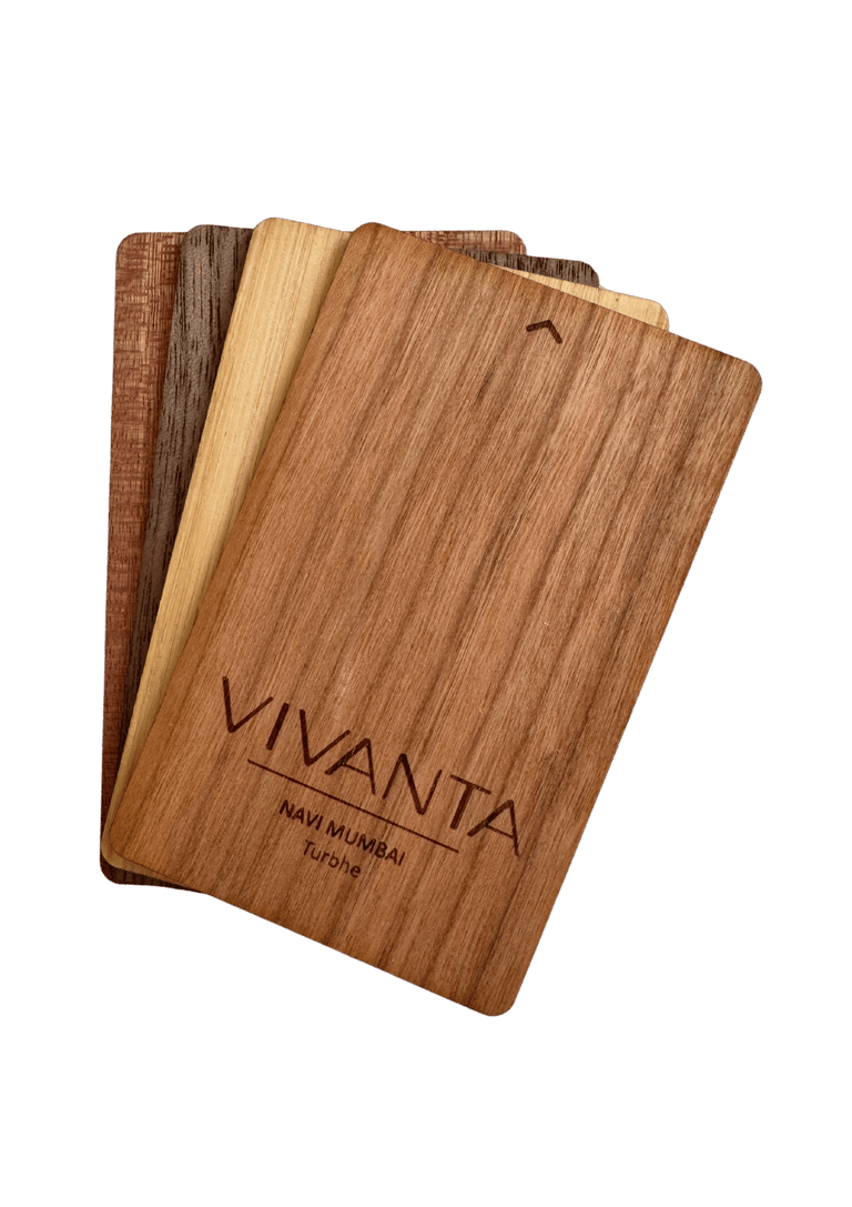 Cartes RFID en bois pour serrures électroniques d'hôtels, finition personnalisée