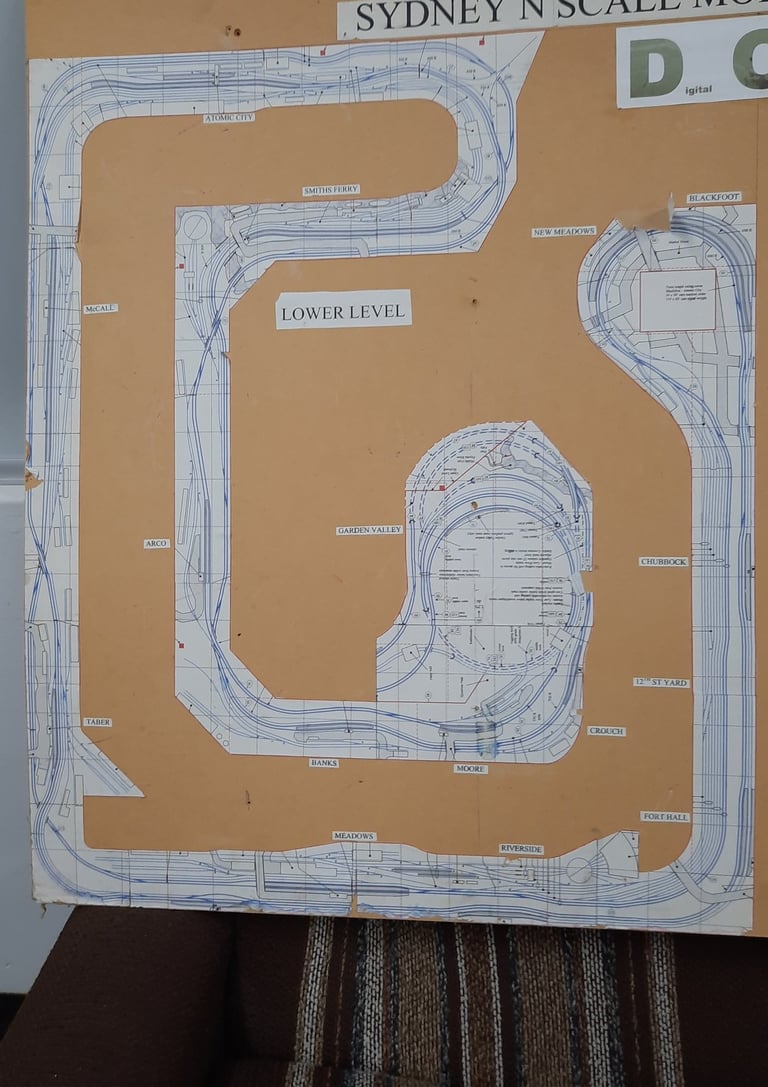 Lower level track plan for Blackfoot & New Meadows
