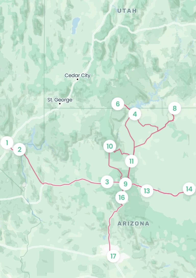 February 2022 Travel Itinerary of Southwest USA