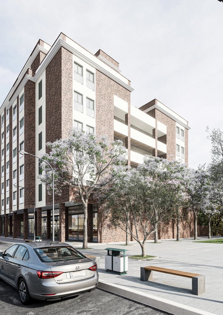 Render Edificio Nilo en Badajoz