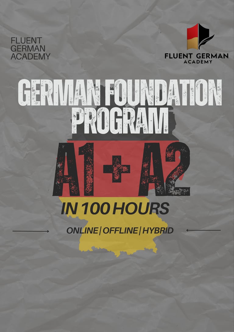 Best German Language Class Chennai A1 plus A2 Level Poster