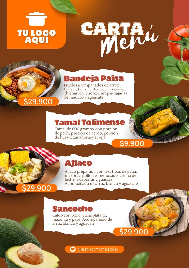 AvantiRed fabrica cartas menu personalizadas