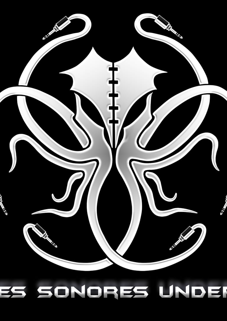 Logo noir et blanc d'une pieuvre 