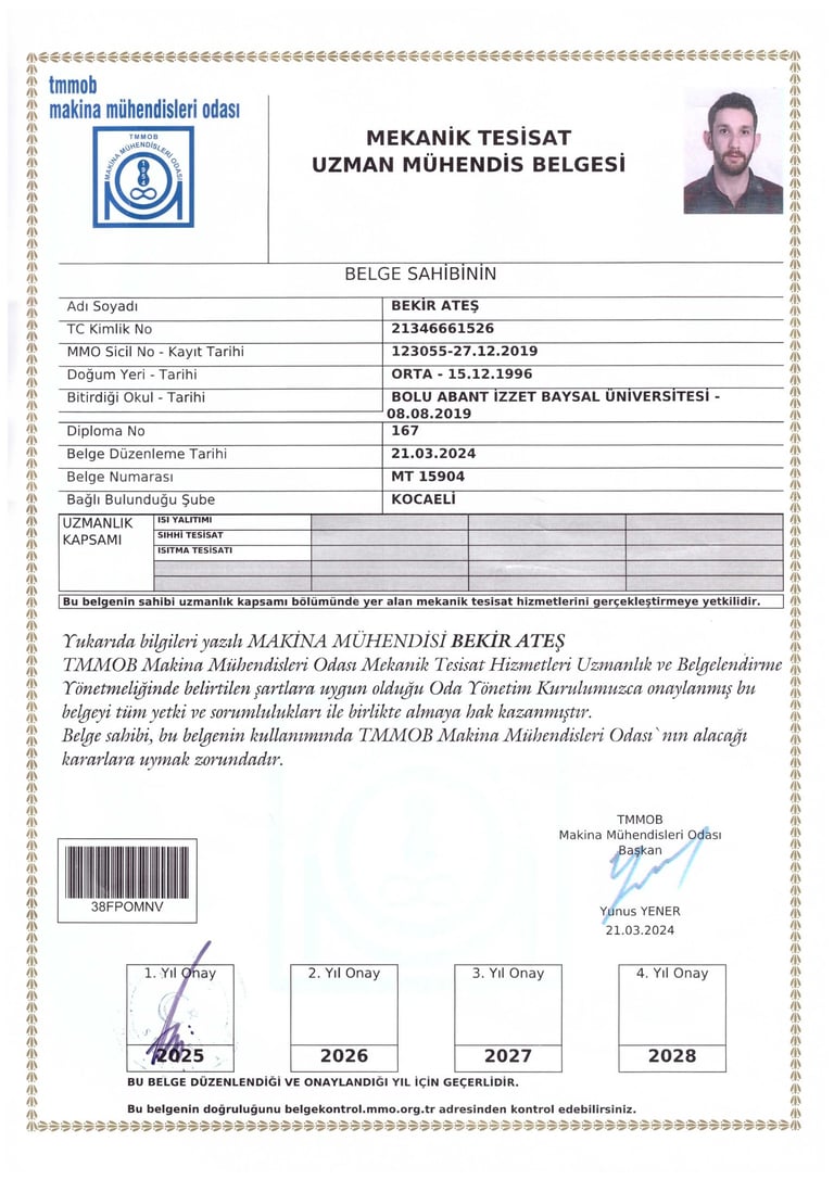 mekanik tesisat atekon