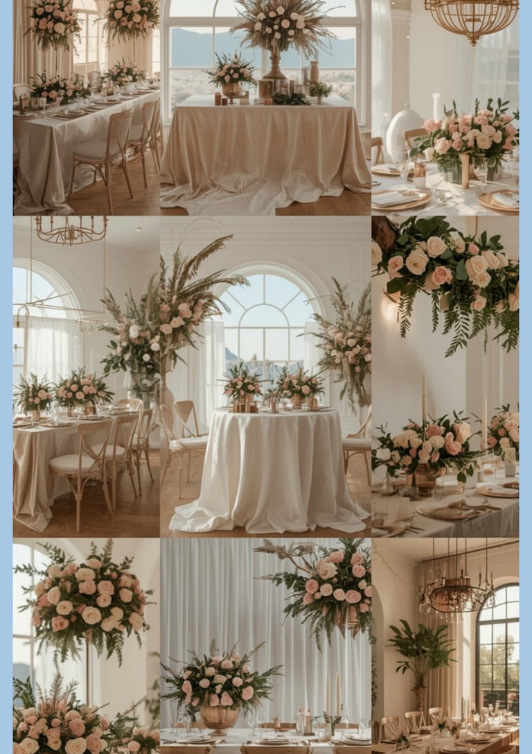 Thèmes mariage élégante avec associations harmonieuses pour une réception raffinée.