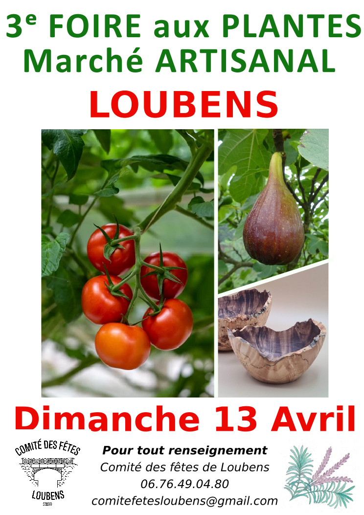 foires plantes Loubens Gironde avril 2025