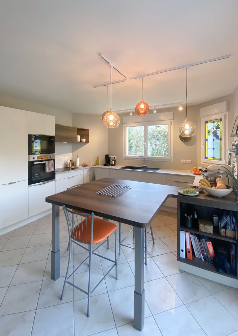 Rénovation cuisine séjour Besançon - aménagement intérieur moderne - Projet Fresnel