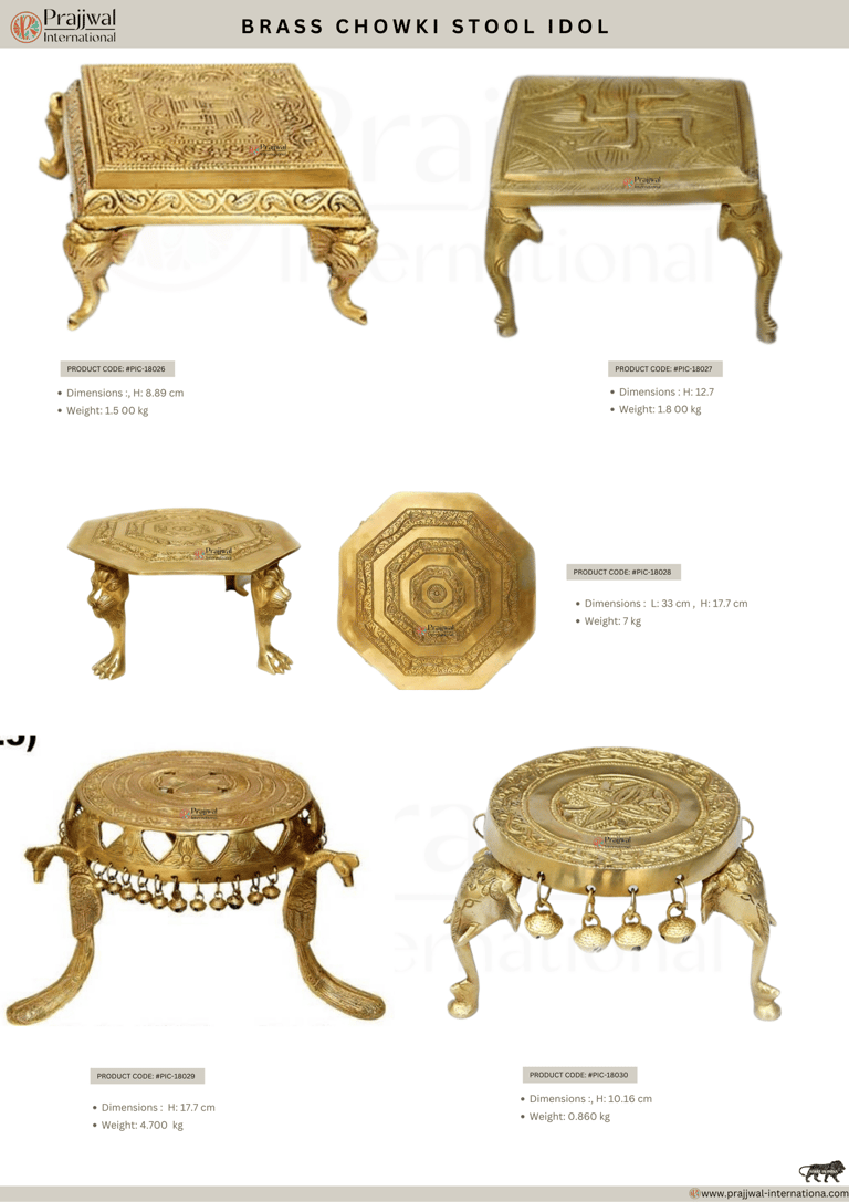 BrassChowki #DevotionalDecor #PoojaEssentials #HomeDecor #BrassCraft #SpiritualSpace #DivineDecor #T