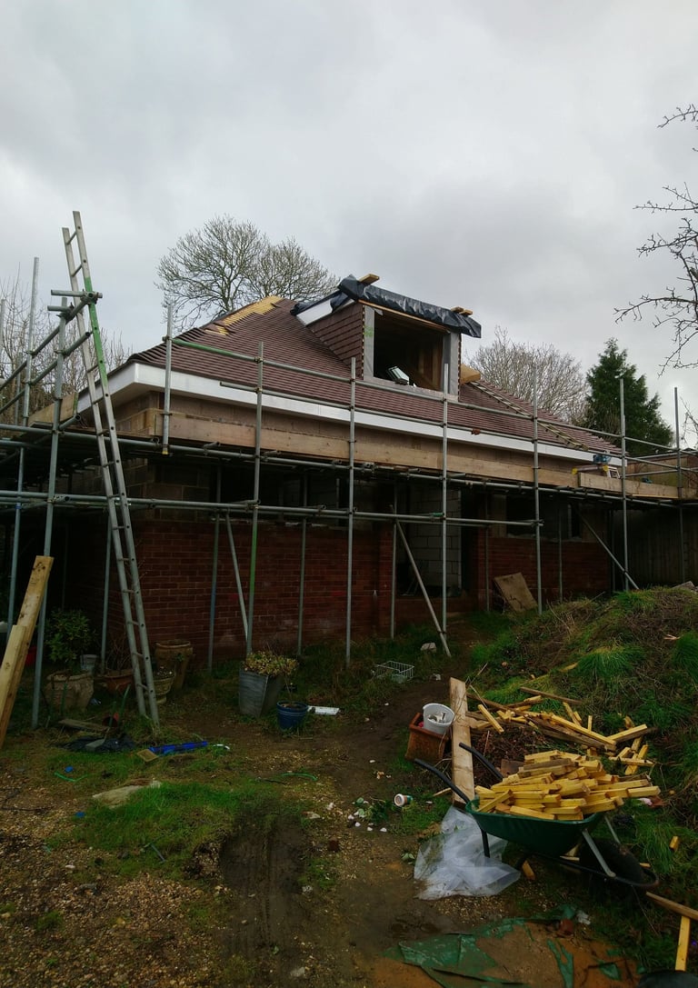 Under construction new bungalow.