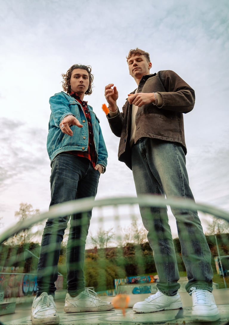 Professionelle Bandfotografie Rheine im Grunge-Stil für Musiker-Marketing und authentische Bilder