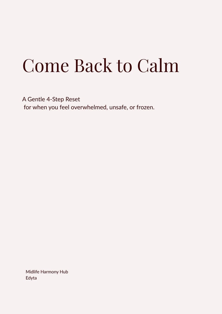 Grounding Techniques for Anxiety – Gentle Reset PDF Guide Cover