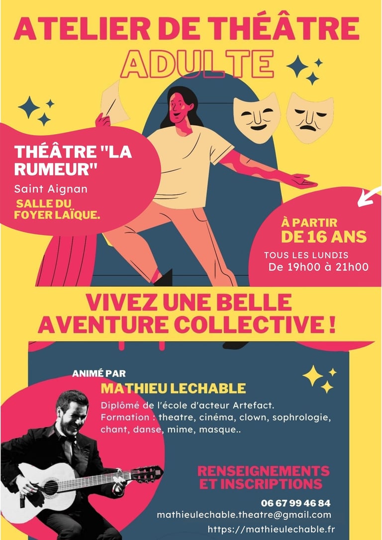 Atelier théâtre adulte Saint AIgnan