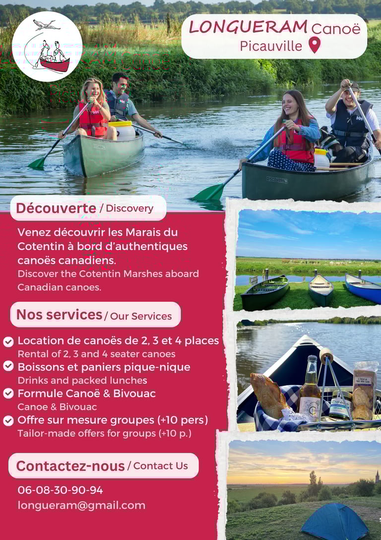 Gîtes de la Cour d'Etienville - Manche - Partenariat Longueram canoë