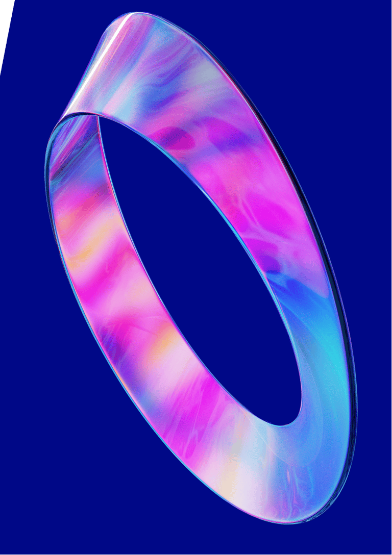 a ring with a colorful colored band