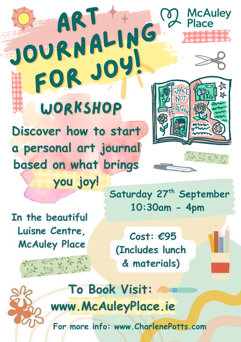 Art Journaling for Joy information poster