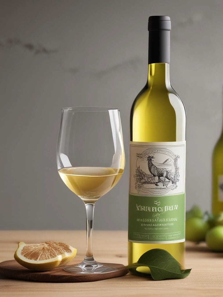 A vibrant photograph of a deep red Merlot bottle next to a glass filled with rich red wine on a wooden table.