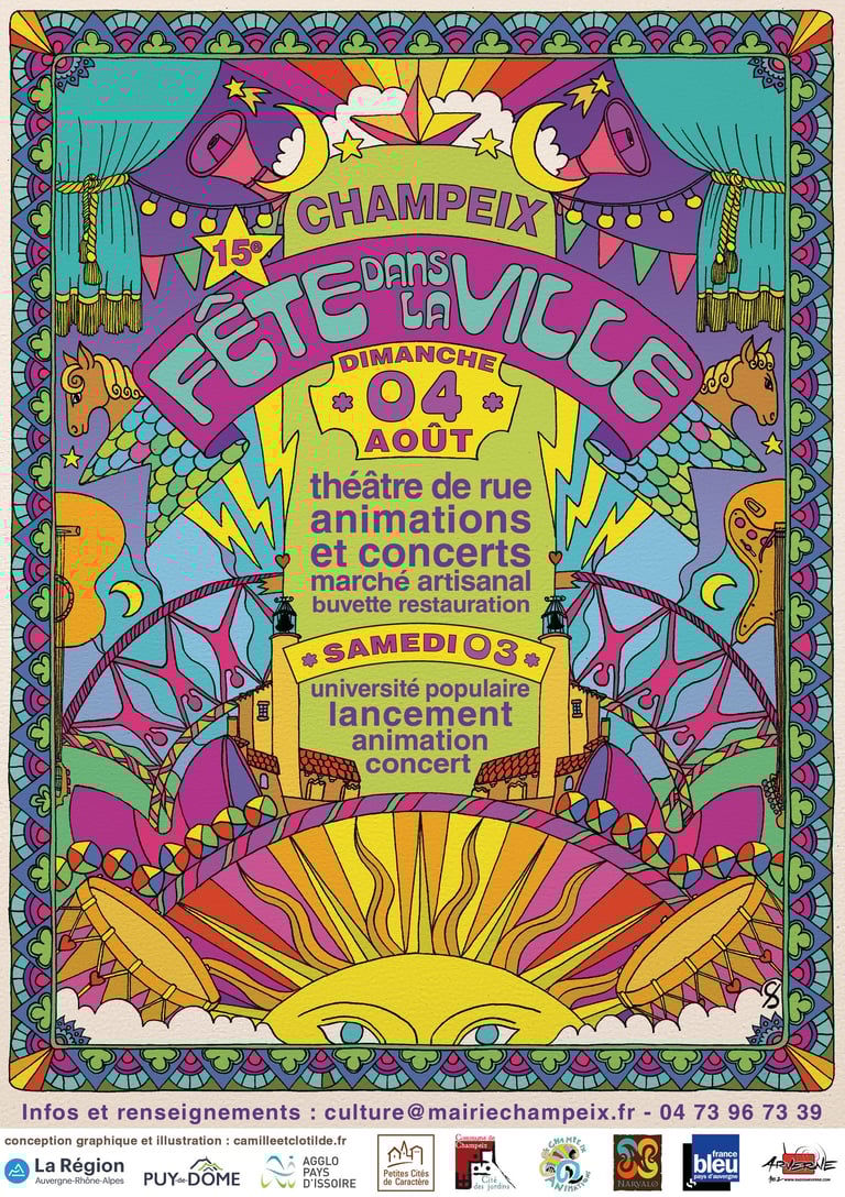 affiche fête dans la ville 2024