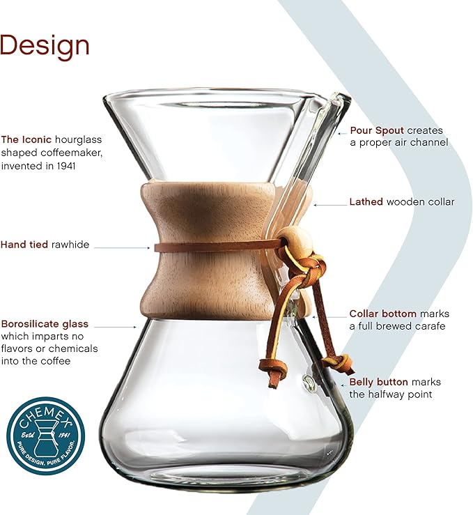 cafetera de filtro chemex cafetera chemex 5 tazas cafetera chemex