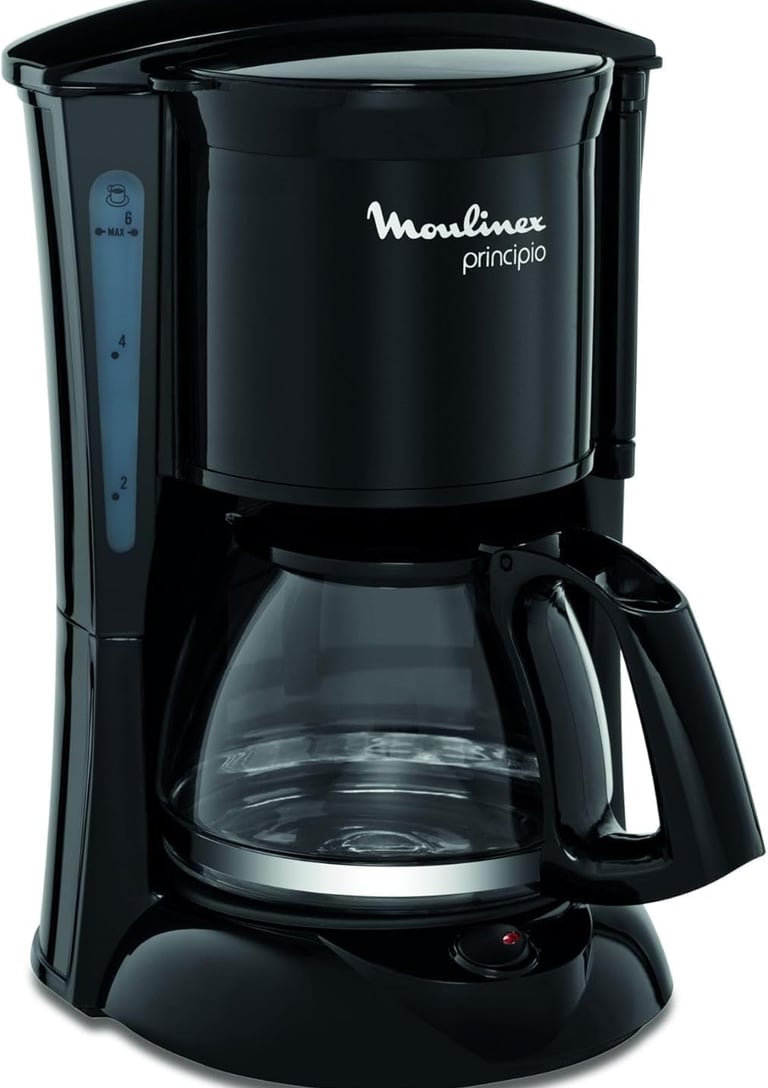 cafetera de goteo negra marca Moulinex