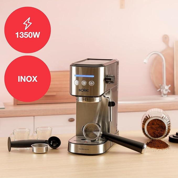 cafetera automática solac cafetera solac taste slim pro inox