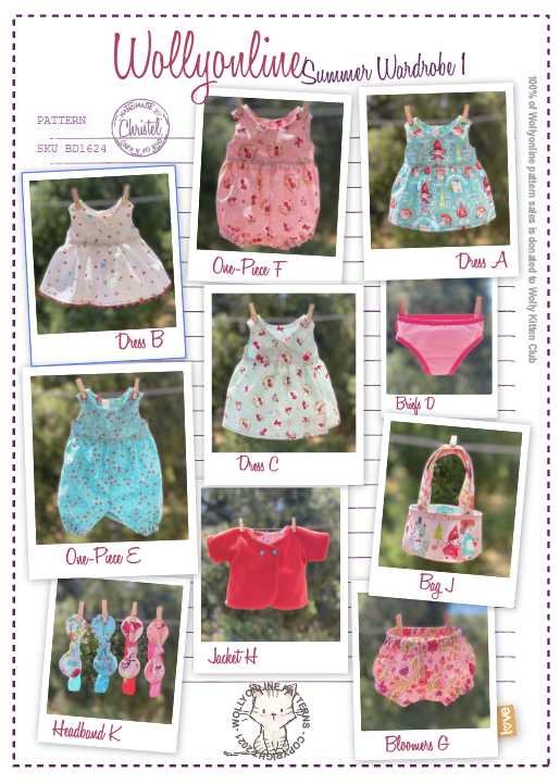 Wollyonline BD1624 Summer Wardobe sewing pattern