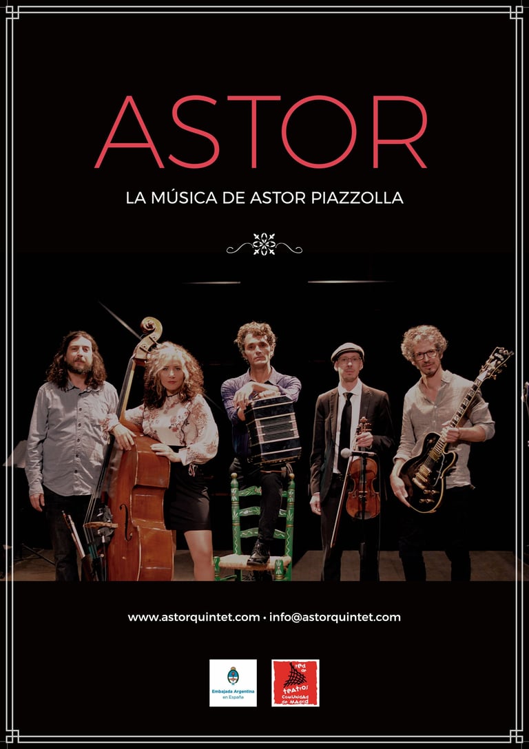 ASTOR quintet, la música de Astor Piazzolla en Madrid