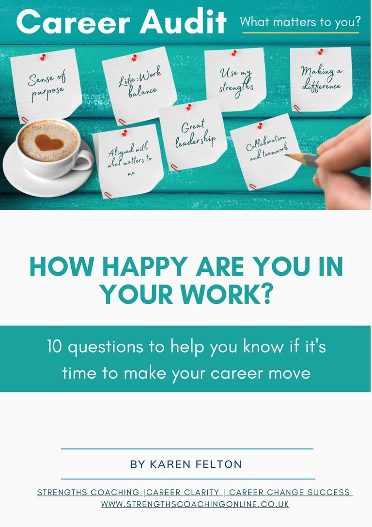 Free download - Career Audit How happy are you in your work?