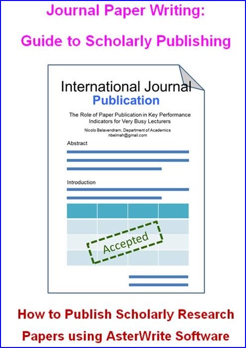E-Book suitable for Journal Paper Writing: Guide to Scholarly Publishing.
