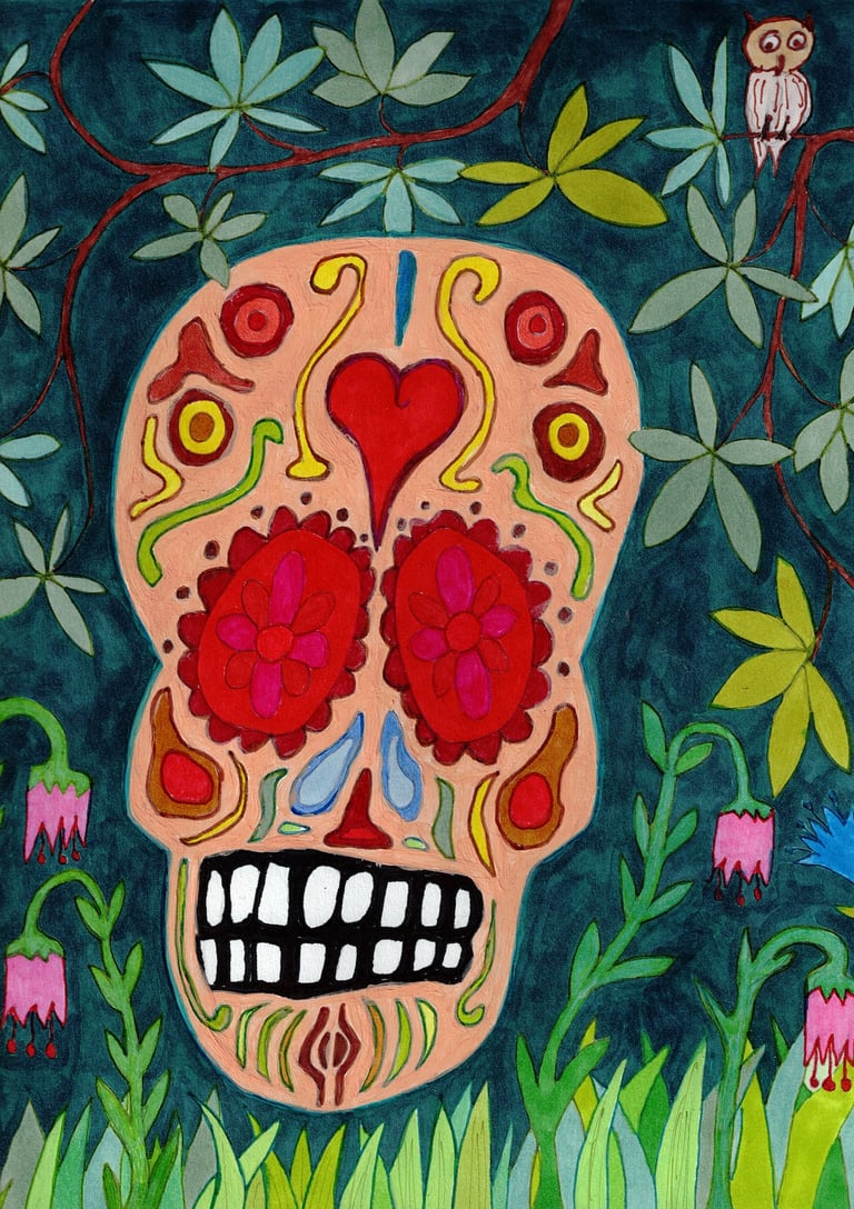 day of the dead skull