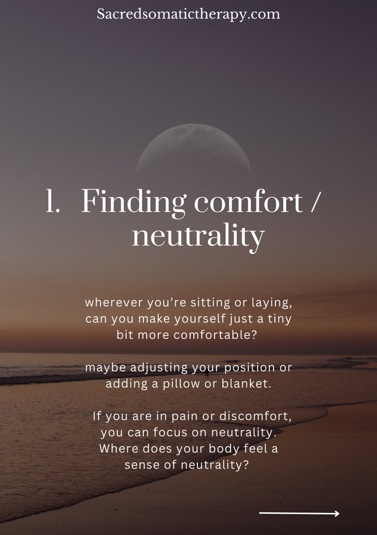 somatic practice for checking in with yourself