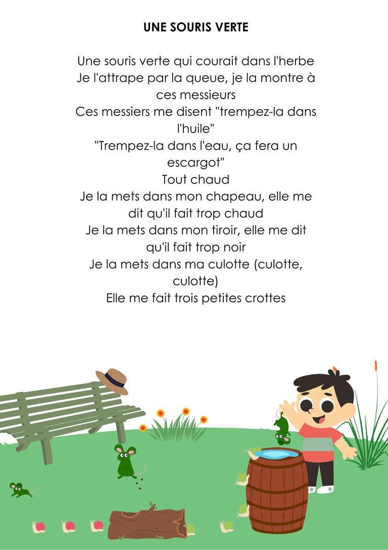 Paroles : une souris verte