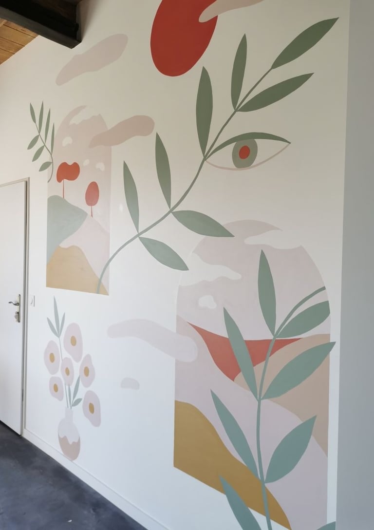 Fresque murale peinte par Ilda
