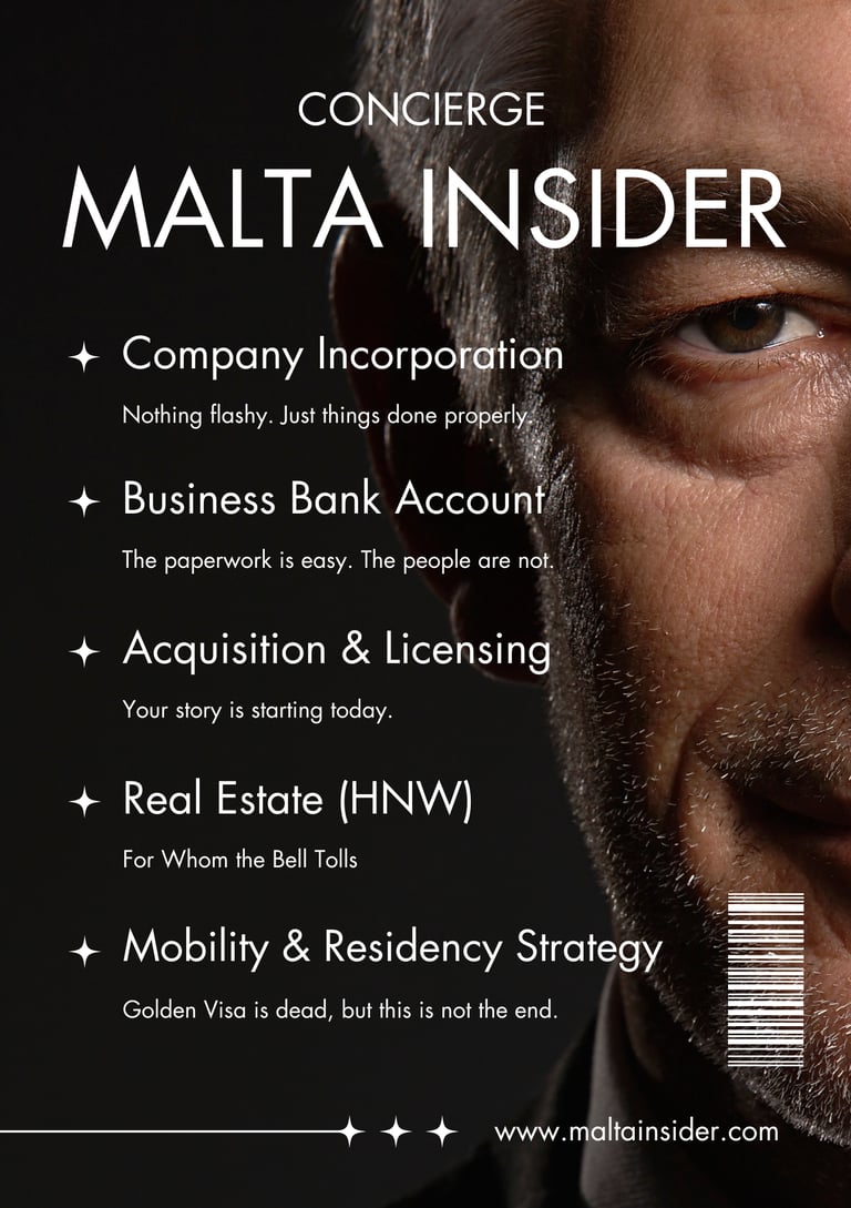 malta insider magazine cover for concierge services