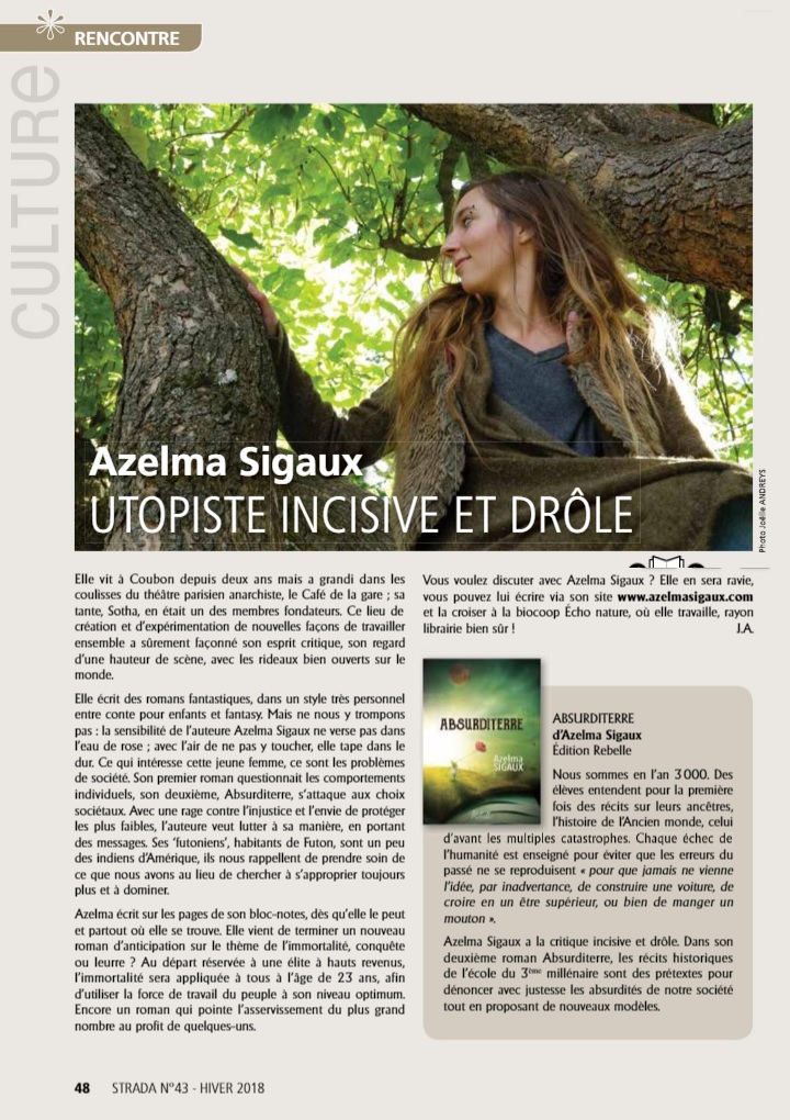 article strada livre absurditerre azelma sigaux