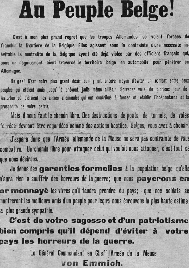 Proclamation placardée par les Allemands.