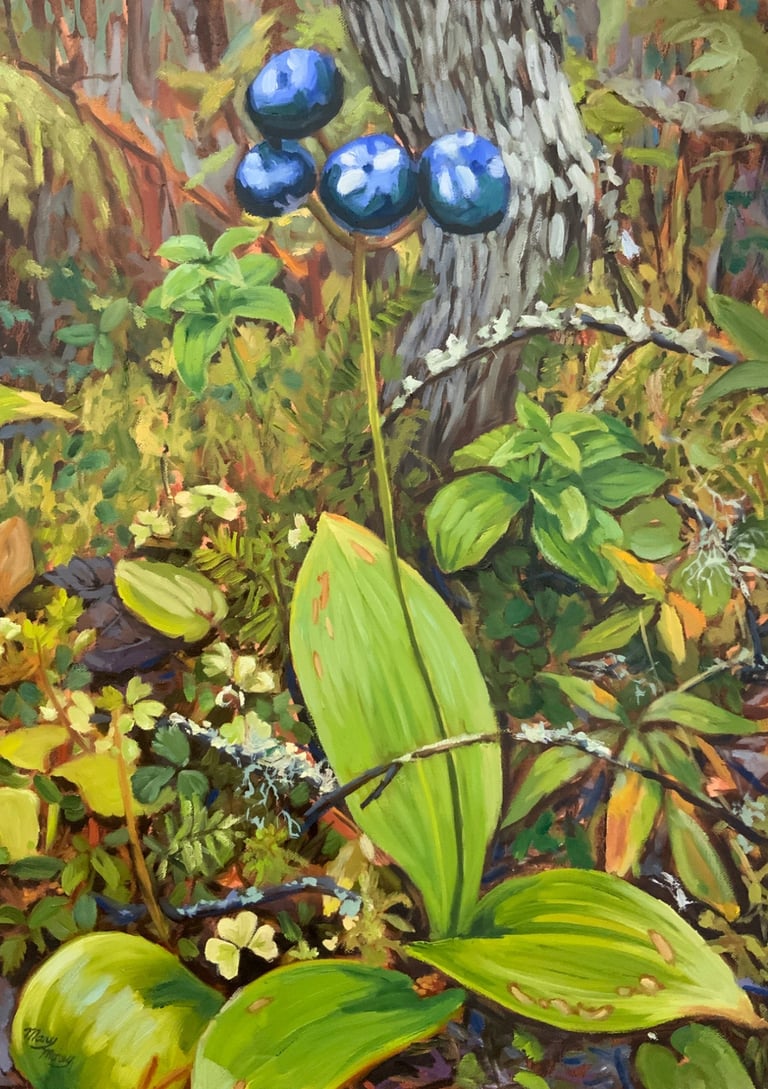 COMMOTION - Painting by Mary Morey