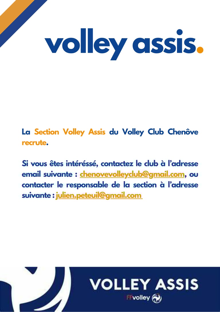 Descriptif volley assis et volley santé
