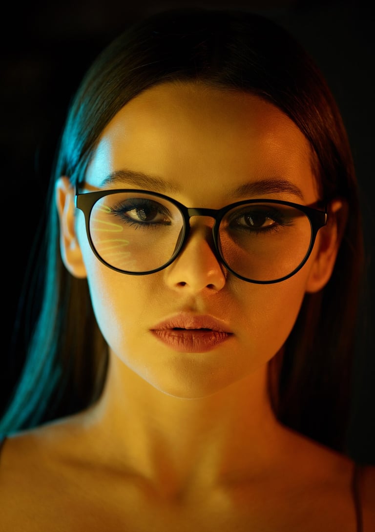 woman wearing eyeglasses