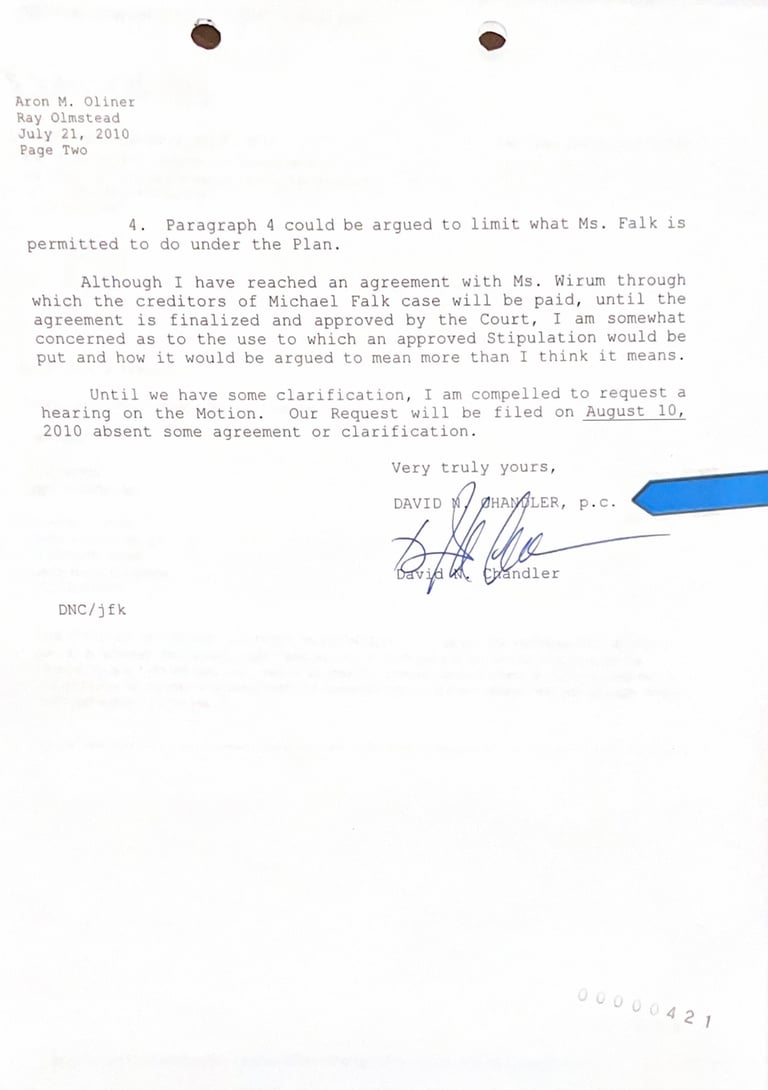 David Chandler is a 07-10865 Failure