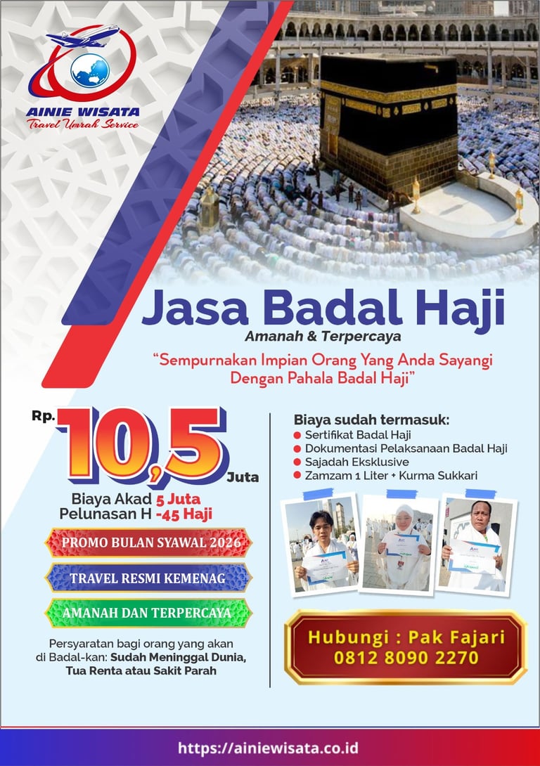 Badal haji untuk orang tua yang sudah meninggal dan hidup