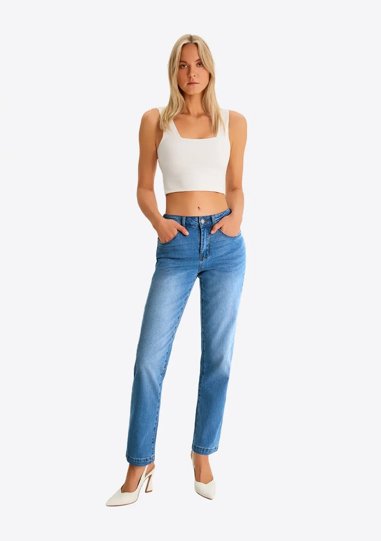 Blue Skinny jeans for women