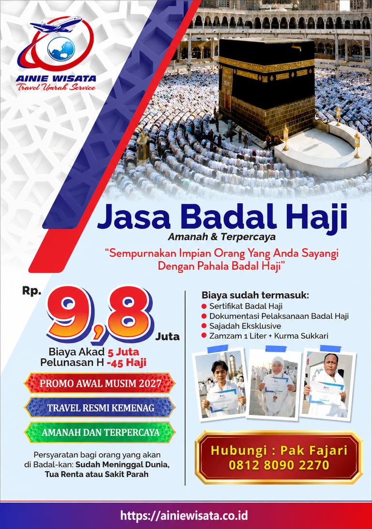 biaya badal haji 2027